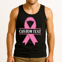 Personalize Breast Cancer Awareness Custom Text Tank Top