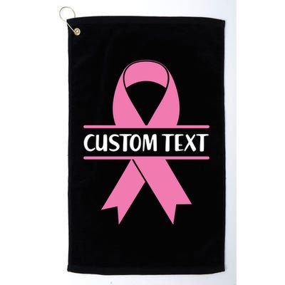 Personalize Breast Cancer Awareness Custom Text Golf Towel