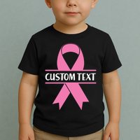 Personalize Breast Cancer Awareness Custom Text Toddler T-Shirt