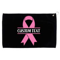 Personalize Breast Cancer Awareness Custom Text Grommeted Golf Towel