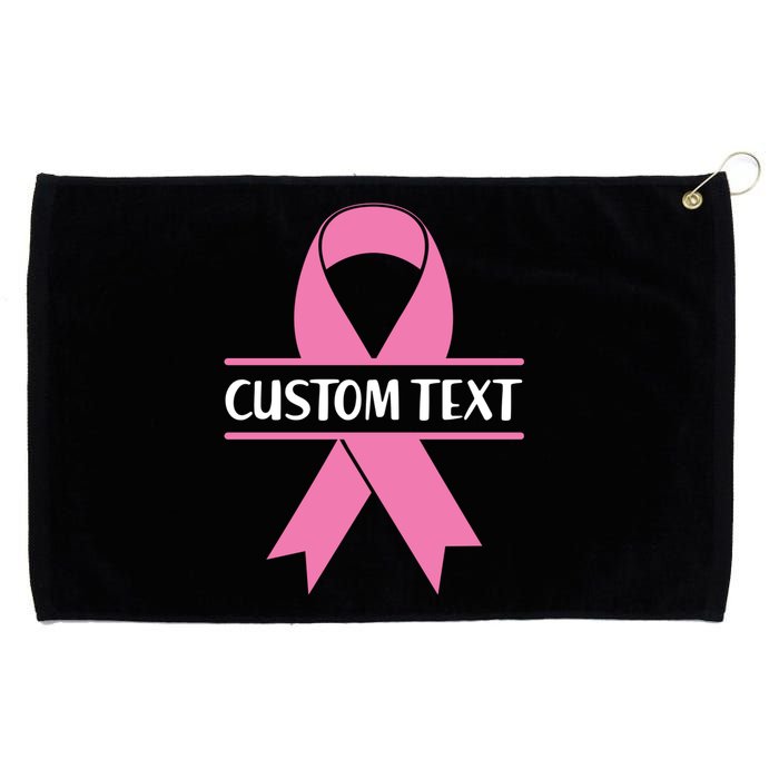 Personalize Breast Cancer Awareness Custom Text Grommeted Golf Towel