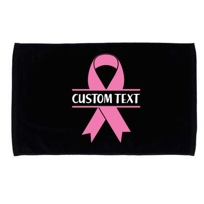 Personalize Breast Cancer Awareness Custom Text Microfiber Hand Towel