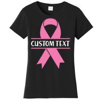 Personalize Breast Cancer Awareness Custom Text Women's T-Shirt