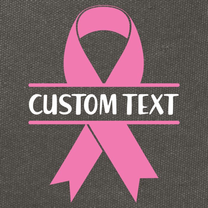 Personalize Breast Cancer Awareness Custom Text Cotton Canvas Backpack