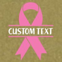 Personalize Breast Cancer Awareness Custom Text Garment-Dyed Women's Muscle Tee