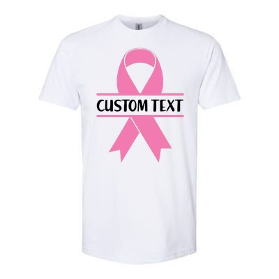 Personalize Breast Cancer Awareness Custom Text Softstyle® CVC T-Shirt