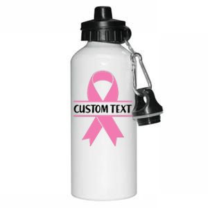 Personalize Breast Cancer Awareness Custom Text Aluminum Water Bottle