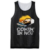 Pontoon Boat Comin In Hot Funny Boating Lake For Dad Mesh Reversible Basketball Jersey Tank