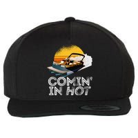 Pontoon Boat Comin In Hot Funny Boating Lake For Dad Wool Snapback Cap