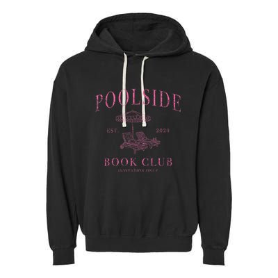 Poolside Book Club Relaxing Design Garment-Dyed Fleece Hoodie
