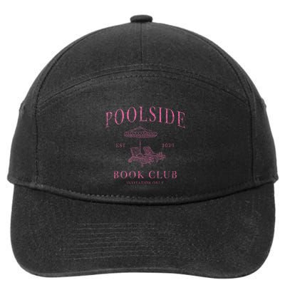 Poolside Book Club Relaxing Design 7-Panel Snapback Hat