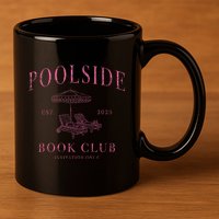Poolside Book Club Relaxing Design 11oz C Handle Ceramic Mug