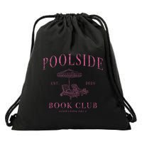 Poolside Book Club Relaxing Design Drawstring Bag