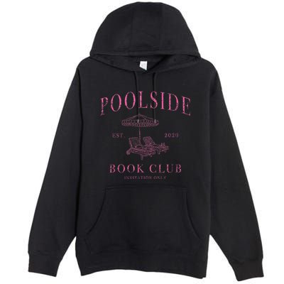 Poolside Book Club Relaxing Design Premium Pullover Hoodie