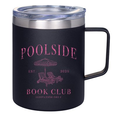 Poolside Book Club Relaxing Design 12oz Stainless Steel Coffee Mug