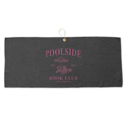 Poolside Book Club Relaxing Design Large Microfiber Waffle Golf Towel