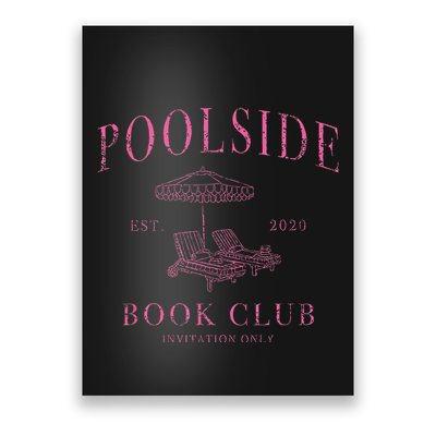 Poolside Book Club Relaxing Design Poster