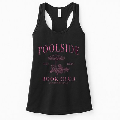 Poolside Book Club Relaxing Design Womens Tank Top