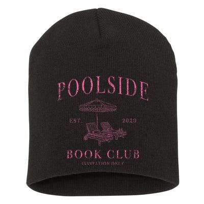 Poolside Book Club Relaxing Design Short Acrylic Beanie
