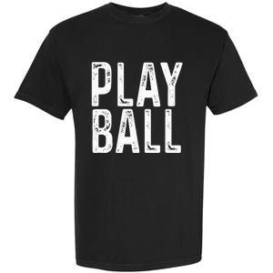 Play Ball Cute Baseball Softball Funny Garment-Dyed Heavyweight T-Shirt