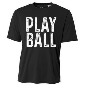 Play Ball Cute Baseball Softball Funny Cooling Performance Crew T-Shirt