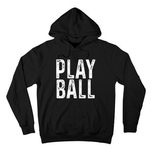 Play Ball Cute Baseball Softball Funny Hoodie