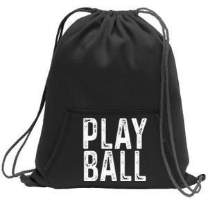 Play Ball Cute Baseball Softball Funny Sweatshirt Cinch Pack Bag