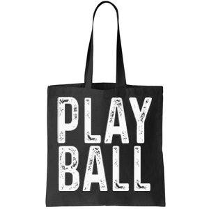 Play Ball Cute Baseball Softball Funny Tote Bag