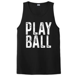 Play Ball Cute Baseball Softball Funny PosiCharge Competitor Tank