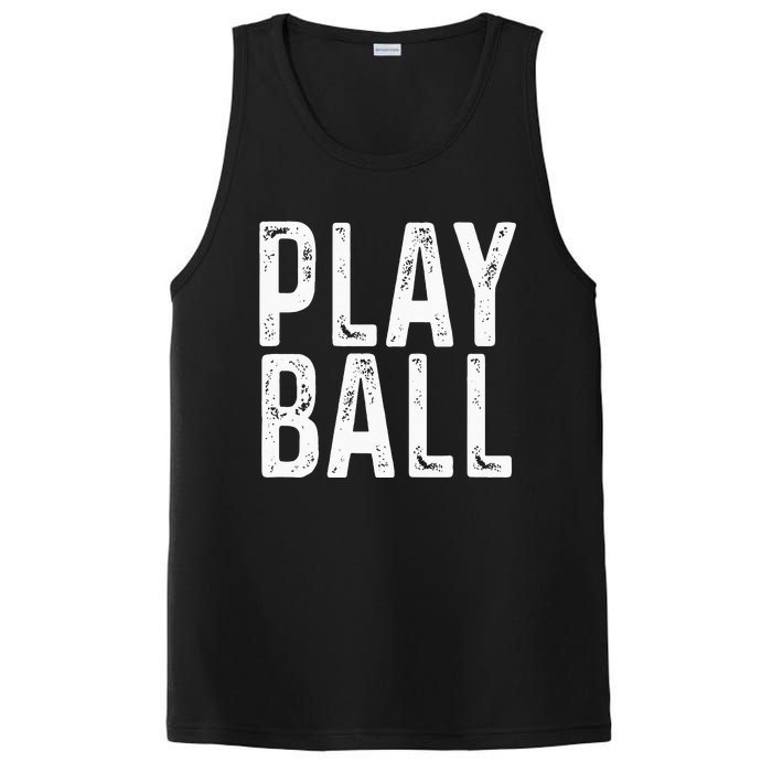 Play Ball Cute Baseball Softball Funny PosiCharge Competitor Tank