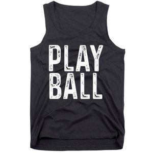 Play Ball Cute Baseball Softball Funny Tank Top