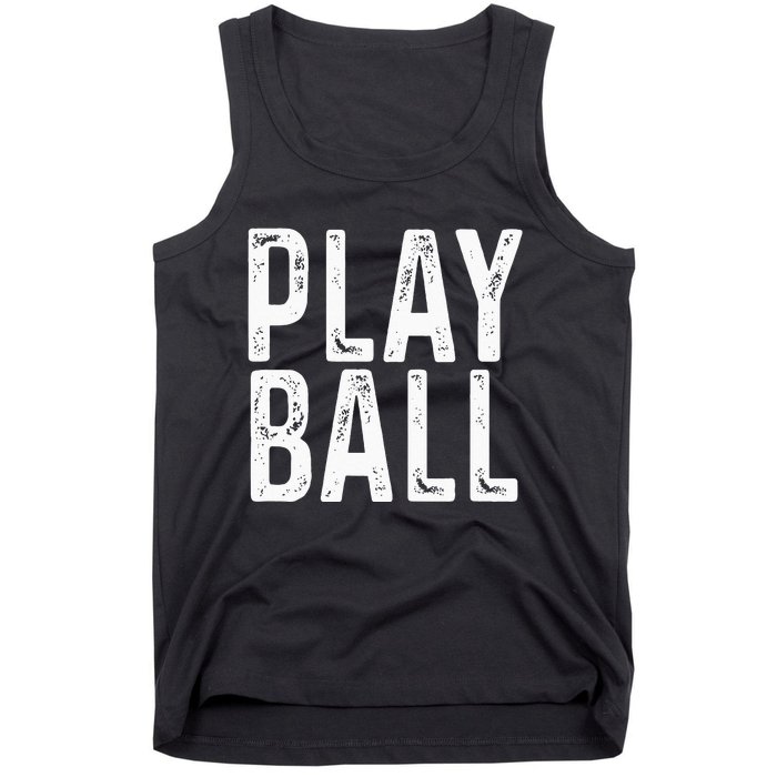 Play Ball Cute Baseball Softball Funny Tank Top