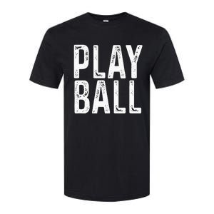 Play Ball Cute Baseball Softball Funny Softstyle CVC T-Shirt