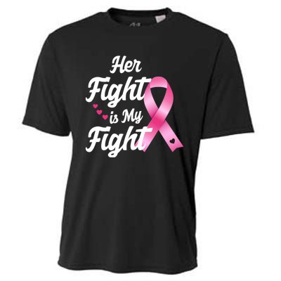 Pink Breast Cancer Awareness  Month Her Fight Is My Fight Cooling Performance Crew T-Shirt