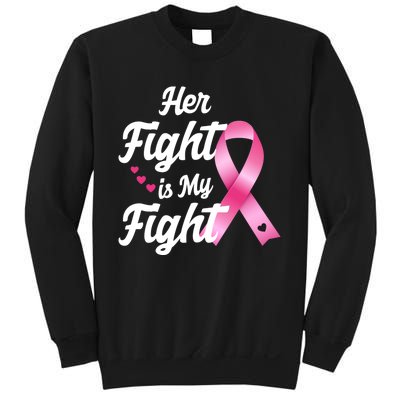 Pink Breast Cancer Awareness  Month Her Fight Is My Fight Sweatshirt