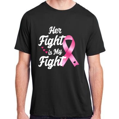 Pink Breast Cancer Awareness  Month Her Fight Is My Fight Adult ChromaSoft Performance T-Shirt