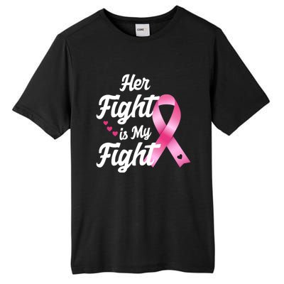 Pink Breast Cancer Awareness  Month Her Fight Is My Fight Tall Fusion ChromaSoft Performance T-Shirt