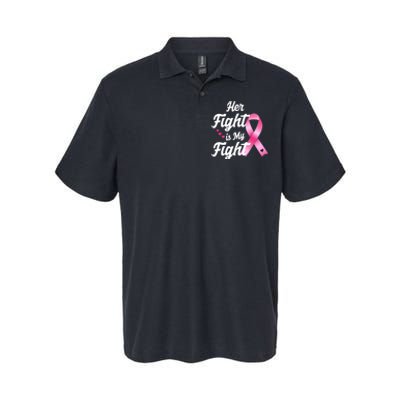 Pink Breast Cancer Awareness  Month Her Fight Is My Fight Softstyle Adult Sport Polo