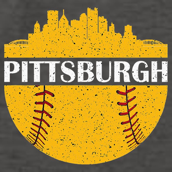 Pittsburgh Baseball Cityscape Distressed Novelty Pirate Vector Backpack