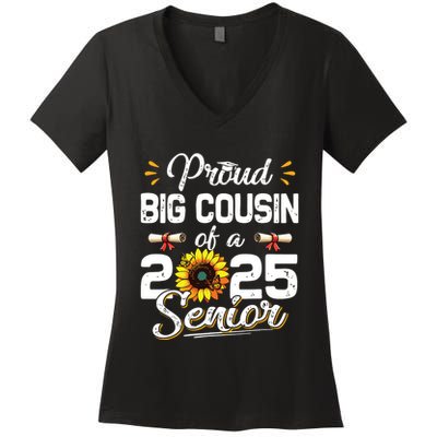 Proud Big Cousin Of A Class Of 2025 Senior Graduation 2025 Women's V-Neck T-Shirt
