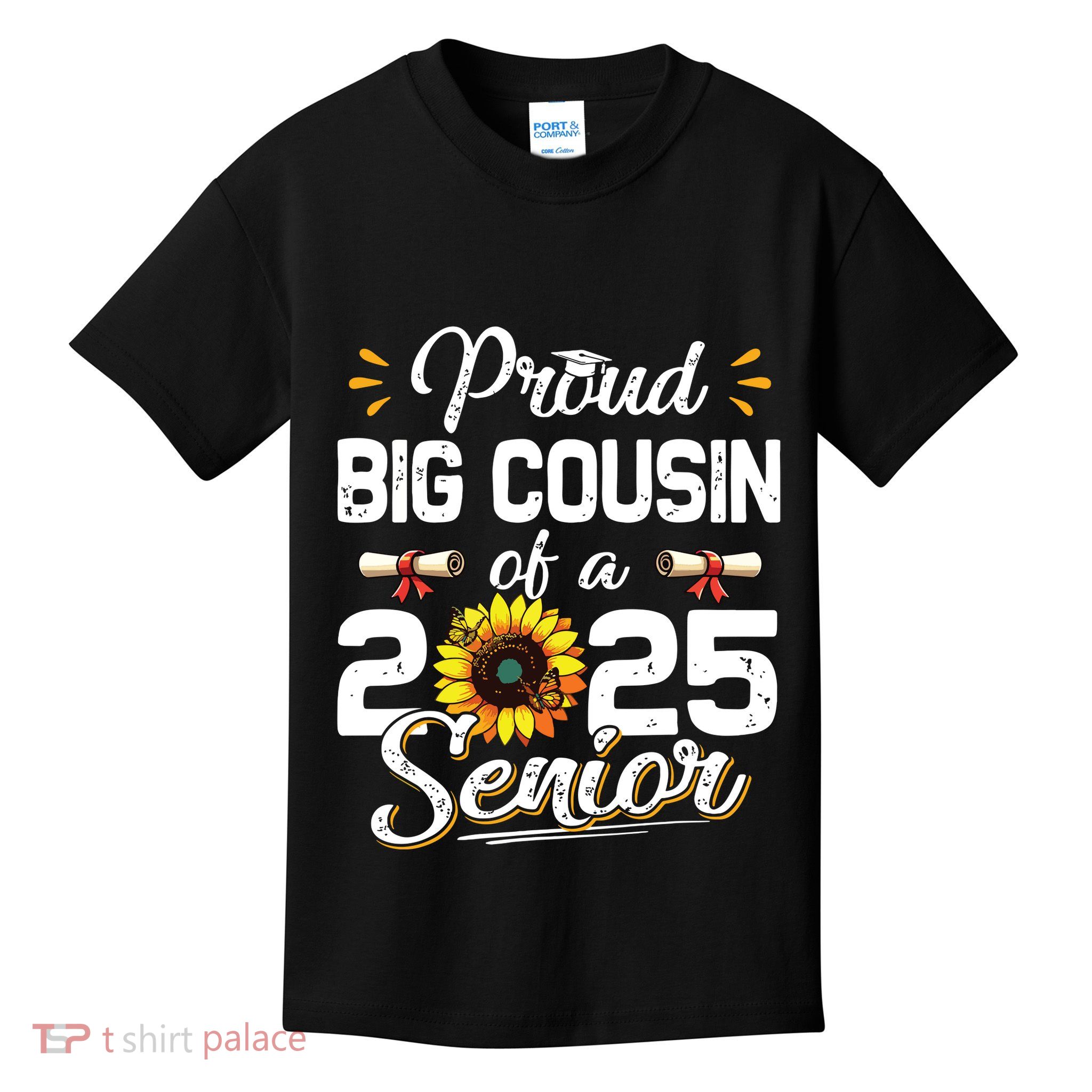 Proud Big Cousin Of A Class Of 2025 Senior Graduation 2025 Kids T-Shirt