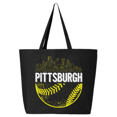 Pittsburgh Baseball Cityscape Distressed 25L Jumbo Tote