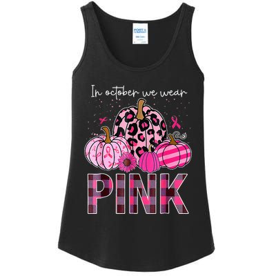 Pumpkin Breast Cancer Awareness Ladies Essential Tank