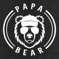 Papa Bear Cool Gift 7 Panel Mesh Trucker Snapback Hat
