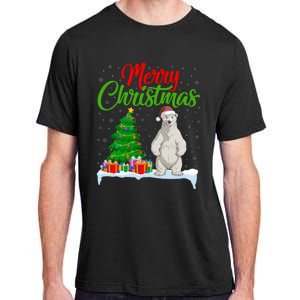 Polar Bear Christmas Tree Lights Funny Xmas Polar Bear Lover Adult ChromaSoft Performance T-Shirt