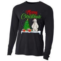 Polar Bear Christmas Tree Lights Funny Xmas Polar Bear Lover Cooling Performance Long Sleeve Crew