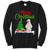 Polar Bear Christmas Tree Lights Funny Xmas Polar Bear Lover Tall Sweatshirt