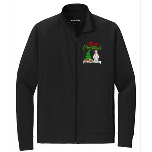 Polar Bear Christmas Tree Lights Funny Xmas Polar Bear Lover Stretch Full-Zip Cadet Jacket