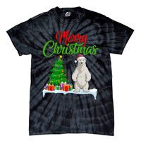 Polar Bear Christmas Tree Lights Funny Xmas Polar Bear Lover Tie-Dye T-Shirt