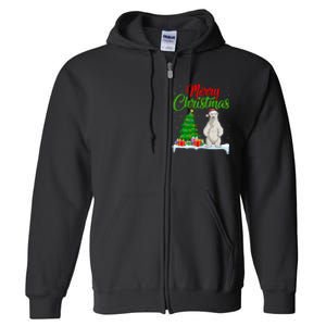 Polar Bear Christmas Tree Lights Funny Xmas Polar Bear Lover Full Zip Hoodie